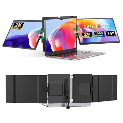 Monitor Uperfect Dual 14" 2K IPS 60Hz 109% sRGB Automatische 180°-Drehung