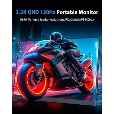 Monitor Uperfect 2K 16" QHD 120Hz IPS Tragbar USB-C Mini HDMI VESA 4ms