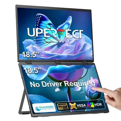 Monitor Uperfect Dual 18,5" Full HD 100Hz IPS HDR Tragbar VESA