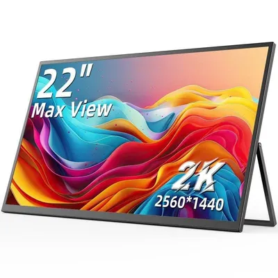 Monitor Uperfect 22" QHD QLED Tragbar 2056x1440 USB-C Mini HDMI VESA