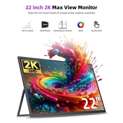Monitor Uperfect 22" QHD Quad HD QLED Tragbar USB-C Mini HDMI