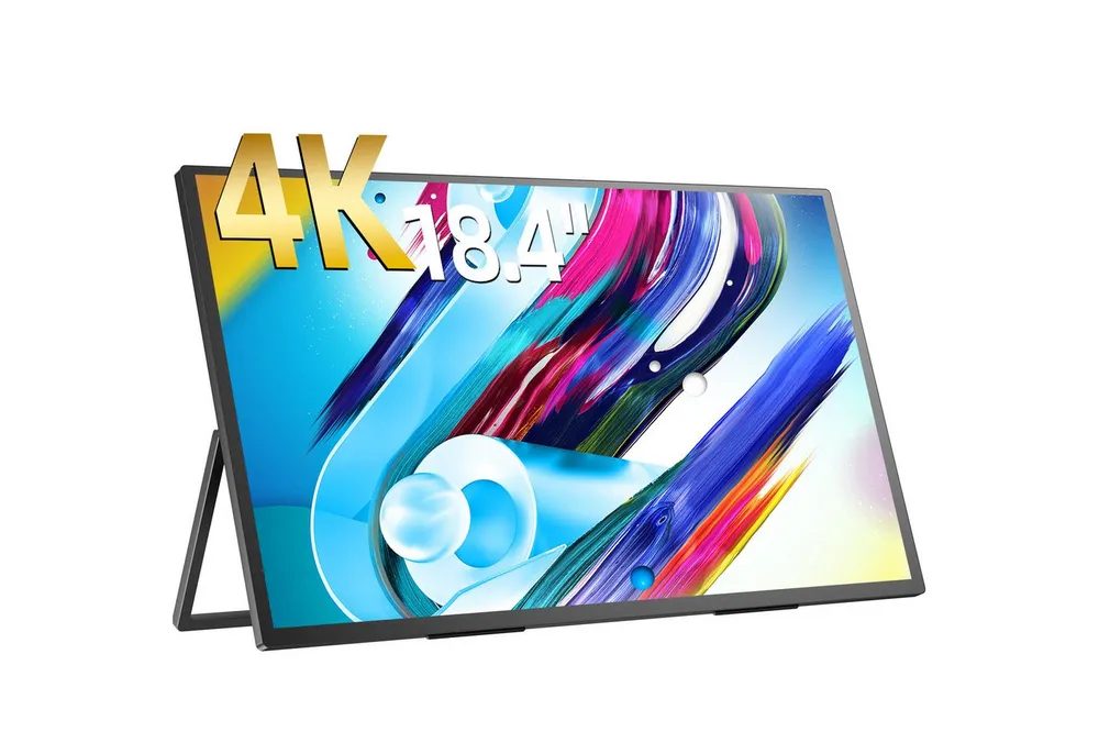 UPERFECT Tragbarer 4K Monitor 18 Zoll, UHD 3840x2160, Mobiler Monitor mit USB-C Portabler Monitor (45,70 cm/18 ", 3840 x 2160 px, 4K, 60 Hz, IPS, Mini HDMI, VESA-Montage, für Laptop/PC/PS5/Switch/Smartphone)
